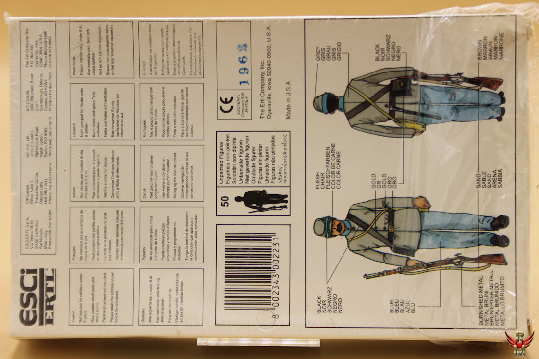 ESCI ERTL 1/72 Confederate Infantry American Civil War