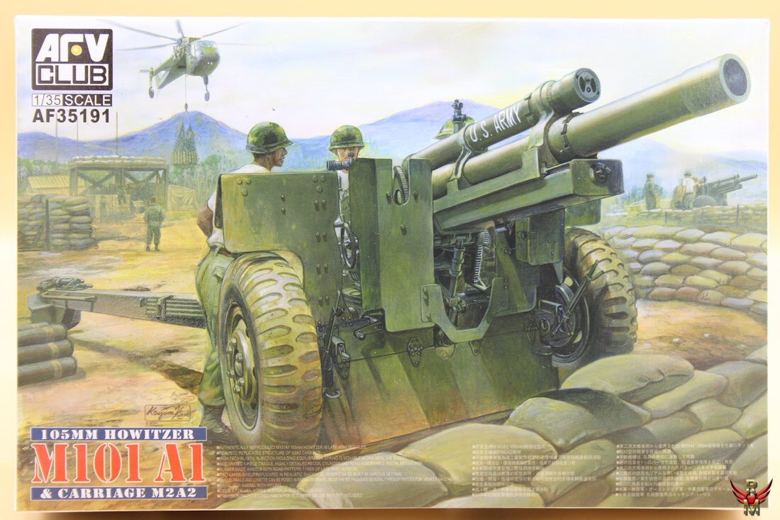 AFV Club 1/35 105mm Howitzer M101A1 on Carriage M2A2