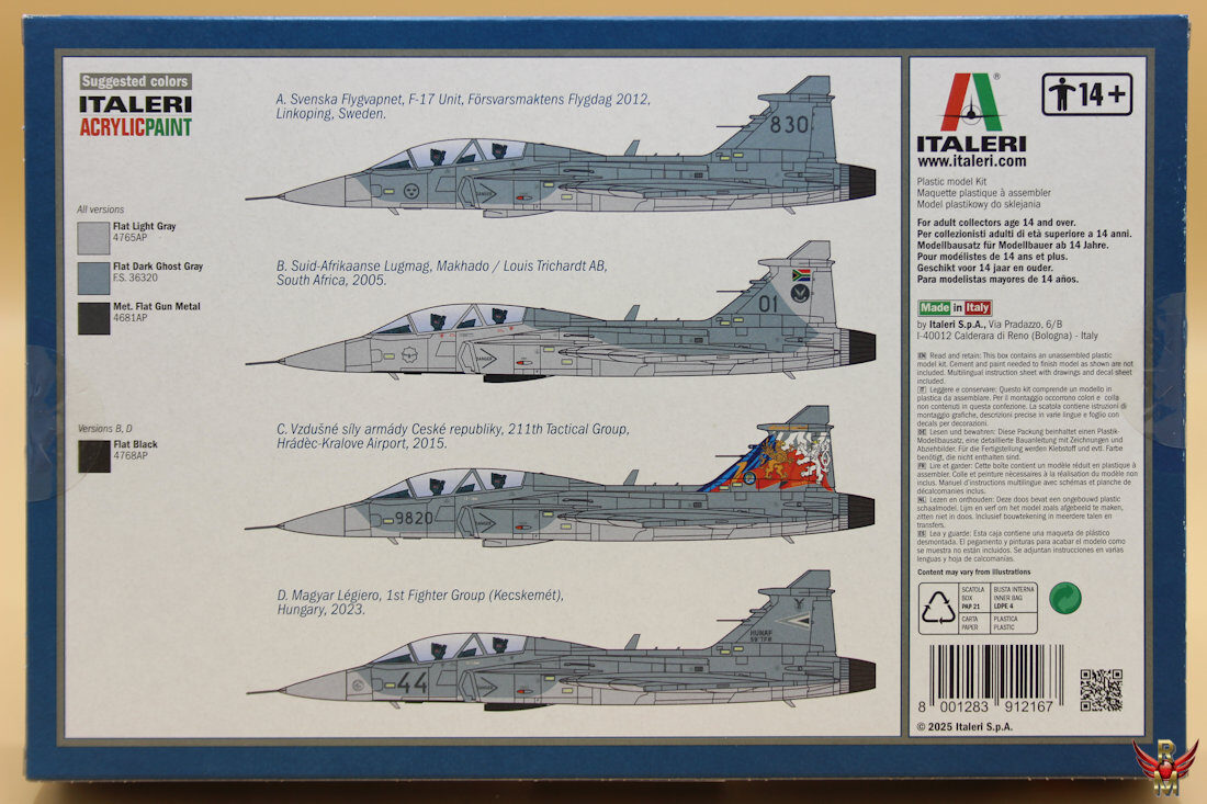 Italeri 2664 - Maquette avion JAS-39D Gripen Biplace 1/48