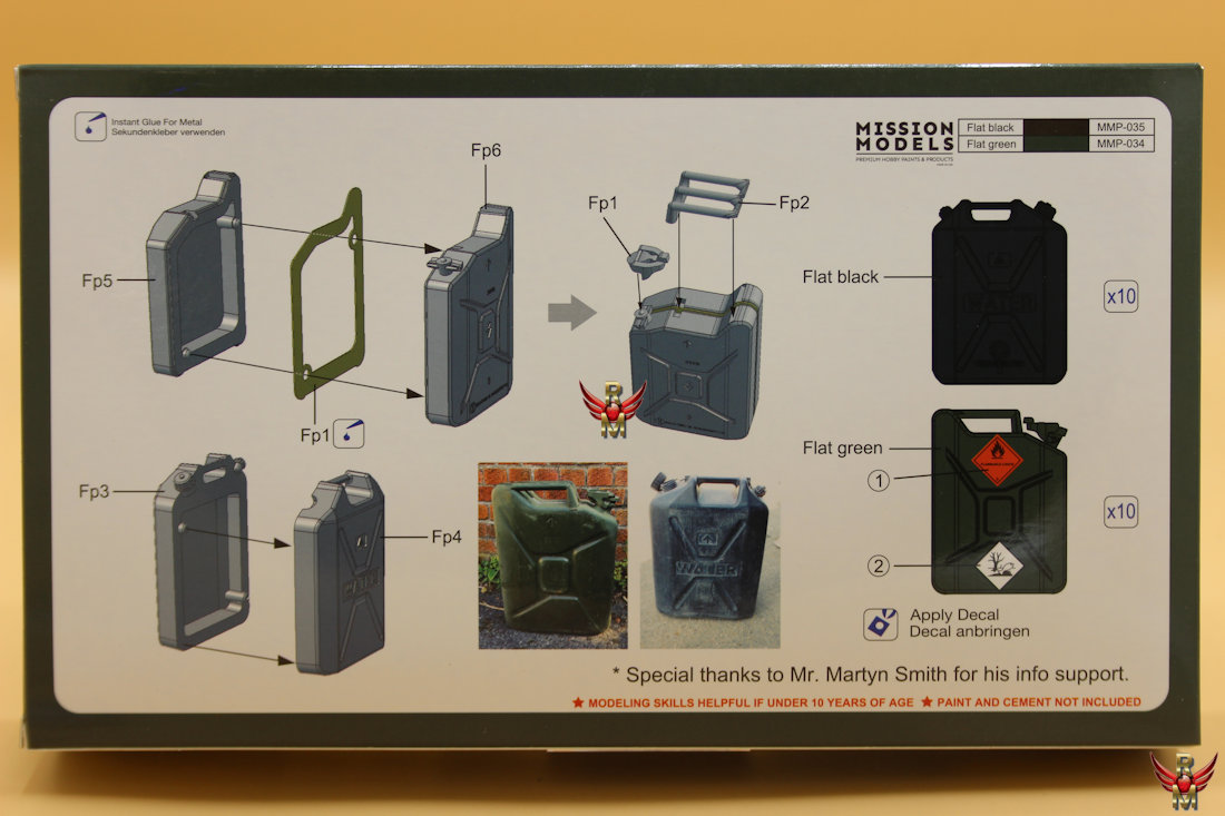 Gecko Models 1/35 Modern British 20L Fuel Can and Water Can Set