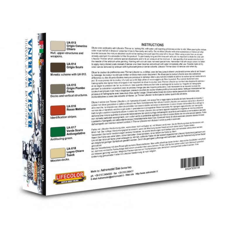 LIFECOLOR CS15 Italian Navy WWII Set