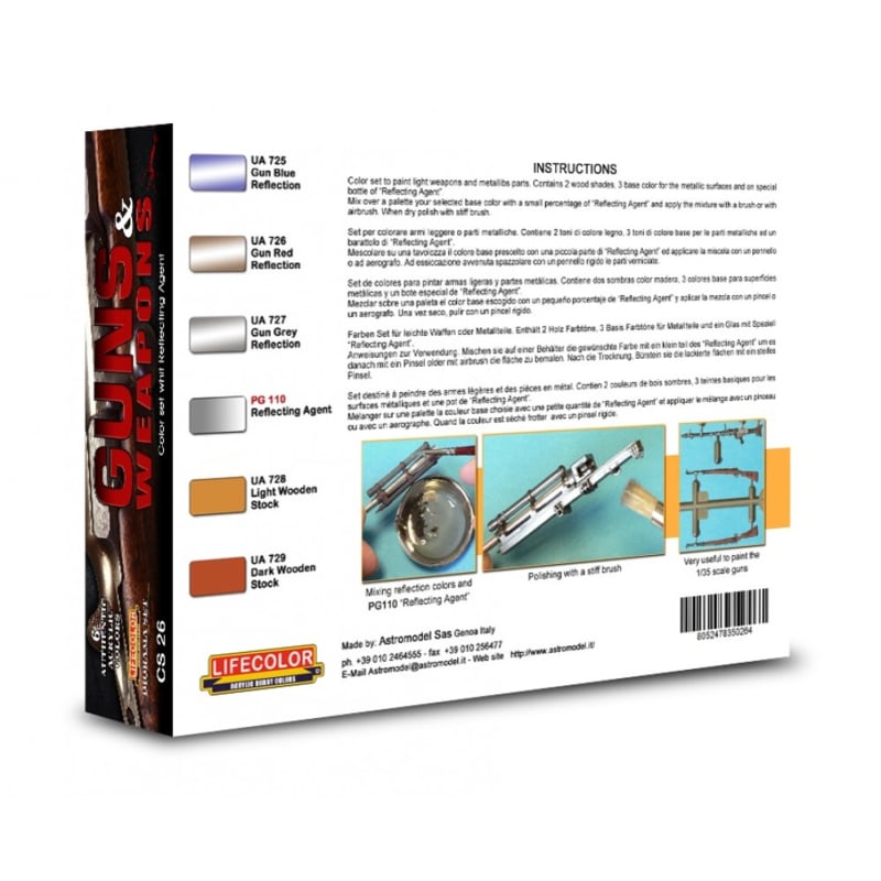 LIFECOLOR CS26 Camouflage set Guns and Weapons