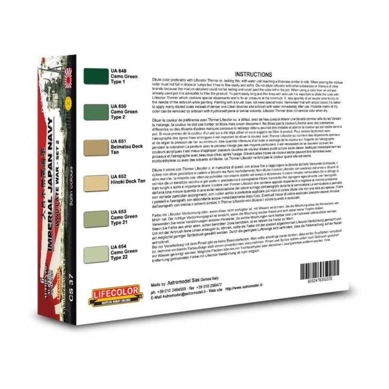 LIFECOLOR CS37 Japanese Navy WWII Set 2