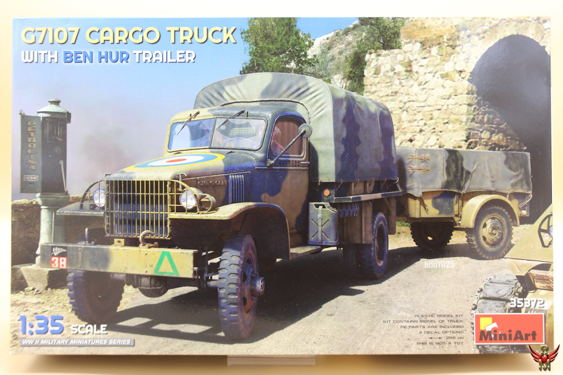 MiniArt 1/35 G7107 1.5t 4x4 Cargo Truck with Trailer