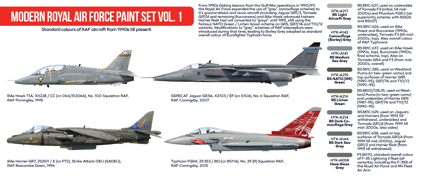 HATAKA AS52 Modern Royal Air Force paint set Vol 1