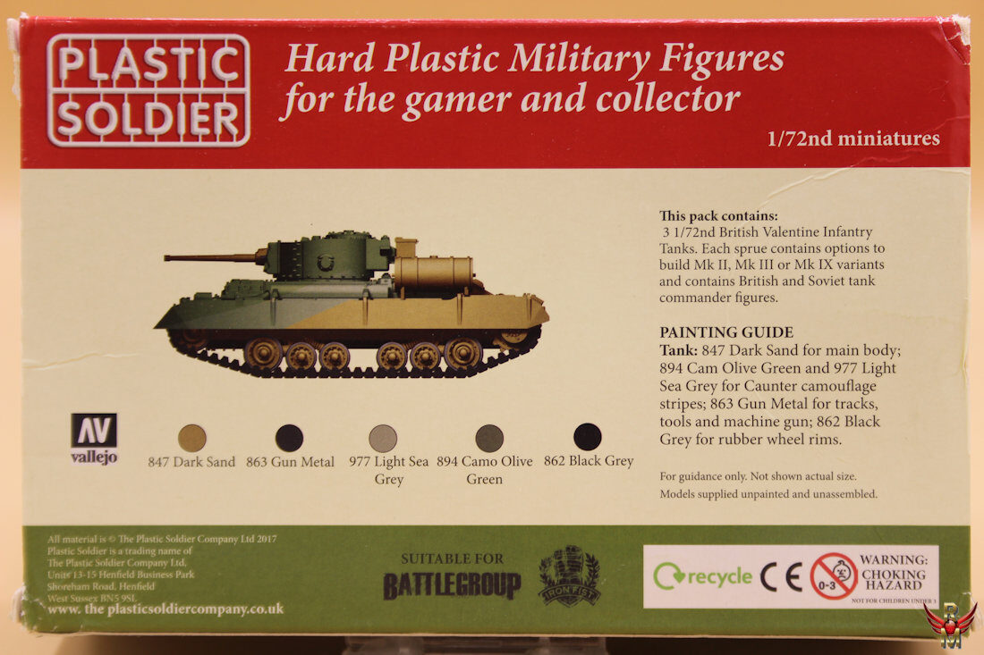 Plastic Soldier 1/72 Valentine Infantry Tank