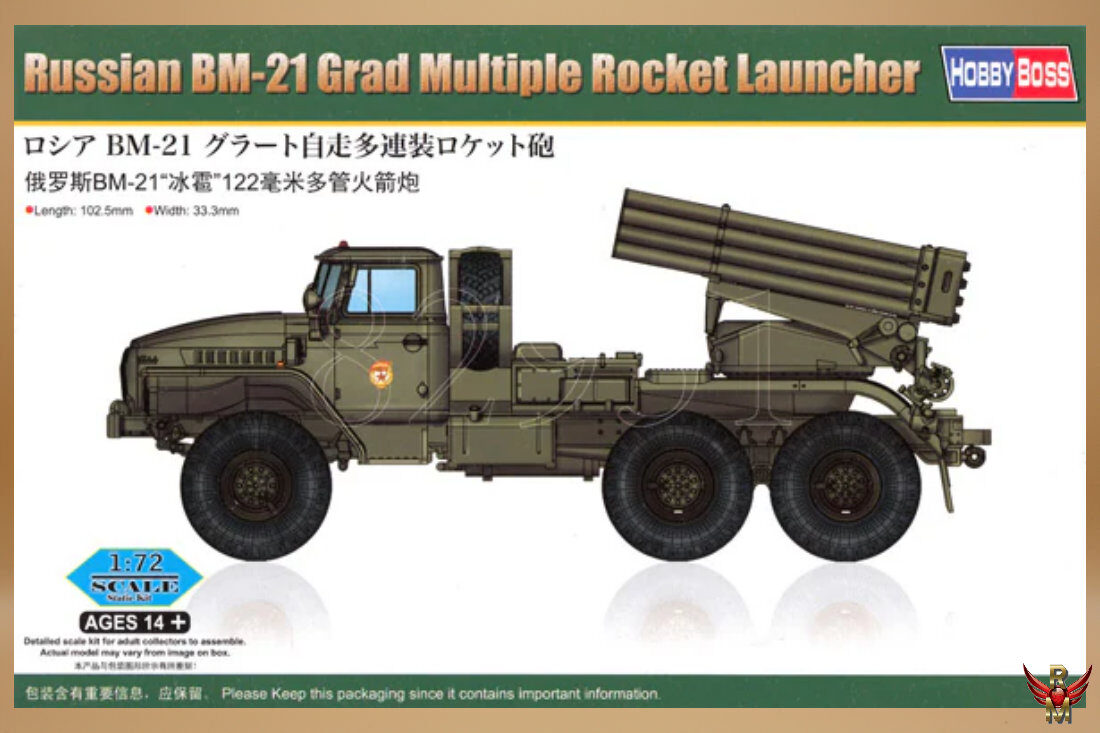 HobbyBoss 1/72 Russian BM-21 Grad Multiple Rocket Launcher