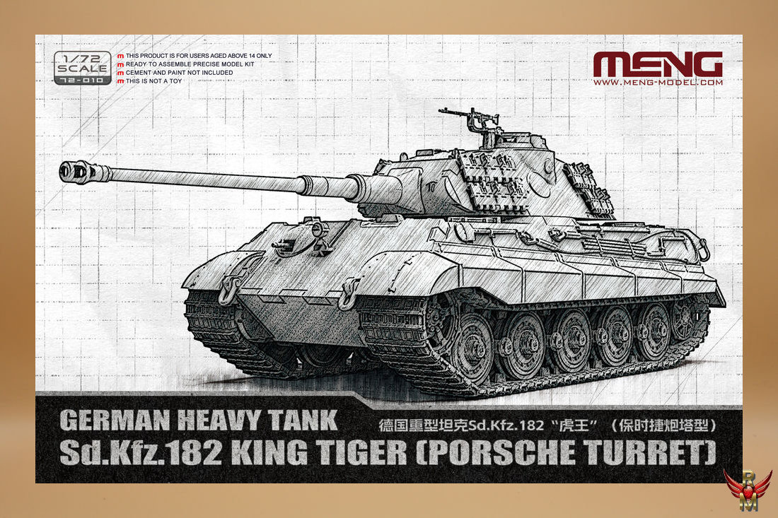 Meng 1/72 German Heavy Tank Sd Kfz 182 King Tiger (Porsche Turret)