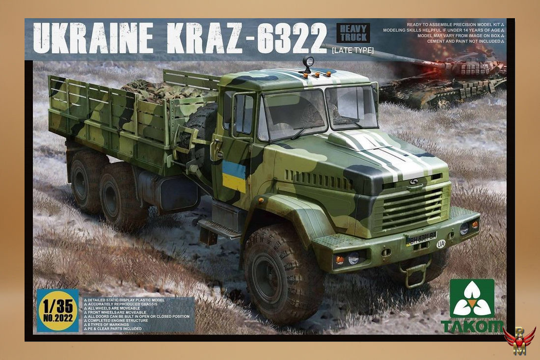 Takom 1/35 Ukraine KRAZ-6322 Heavy Truck (late type)