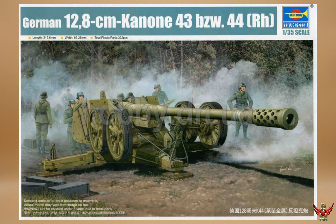 Trumpeter 1/35 German 128 mm Kanone 43 bzw 44 (Rh)