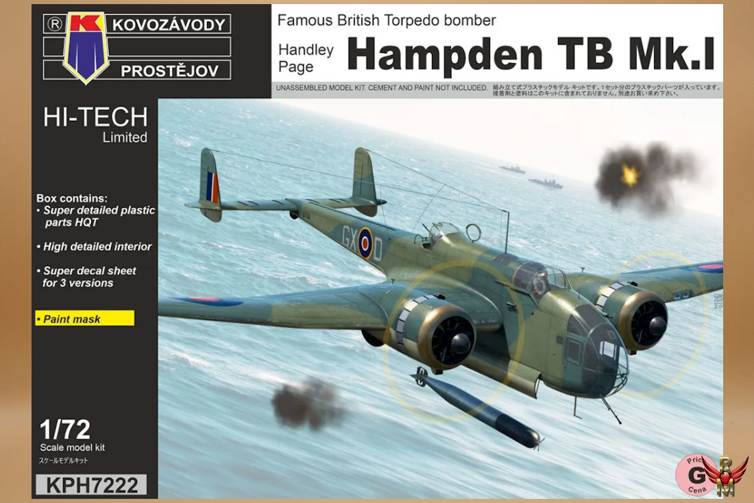 Kovozávody Prostějov 1/72 Handley Page Hampden TB Mk I