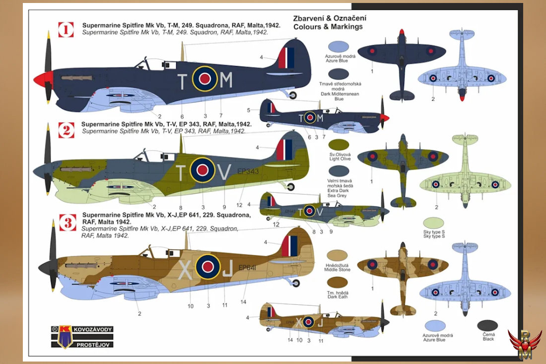 Kovozávody Prostějov 1/72 Supermarine Spitfire Mk Vb Over Malta