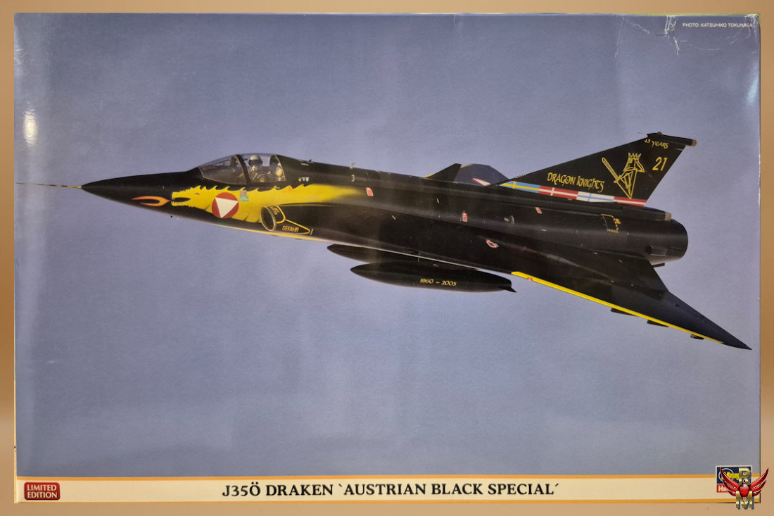 Hasegawa 1/48 J35Ö Draken Austrian Black Special Limited Edition