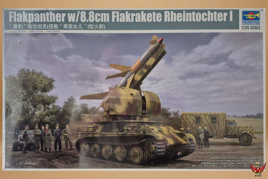 Trumpeter 1/35 Flakpanther with 8.8cm Flakrakete Rheintochter 1