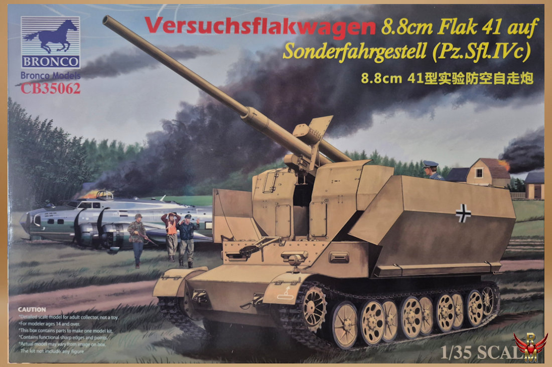 Bronco Models 1/35 Versuchsflakwagen 88mm Flak auf Sonderfahrgestell Pz Sfl IVc