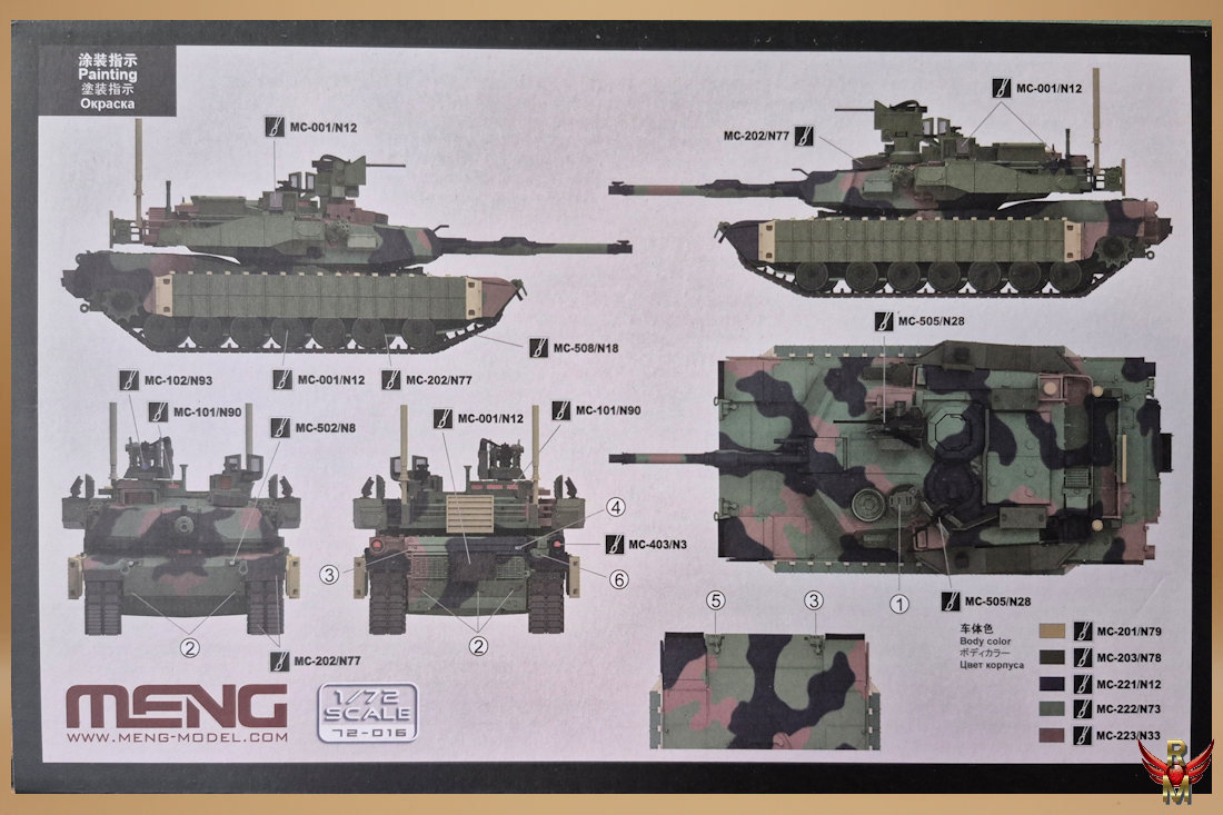 Meng 1/72 US Main Battle Tank M1A2 SEP v2 Abrams with Trophy Active Protection System